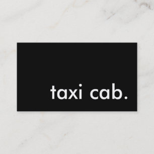 Taxi. Visitenkarte