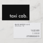 Taxi. Visitenkarte (Vorne/Hinten)