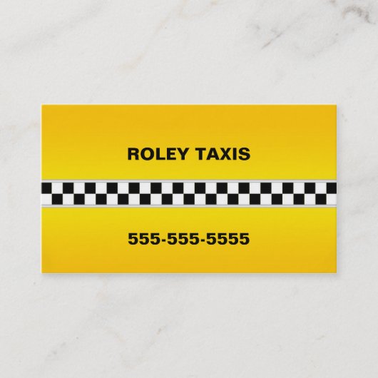 Taxi-Visitenkarte Visitenkarte (Vorderseite)