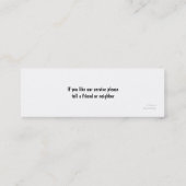 Taxi-Visitenkarten Mini Visitenkarte (Rückseite)