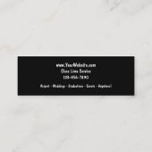 Taxi-Visitenkarten Mini Visitenkarte (Rückseite)