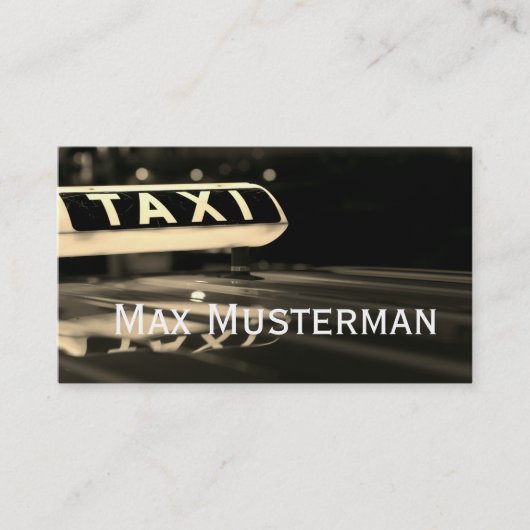 TAXI Visitenkarten Visitenkarte (Vorderseite)