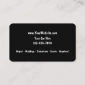 Taxi-Visitenkarten Visitenkarte (Rückseite)