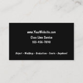 Taxi-Visitenkarten Visitenkarte (Rückseite)