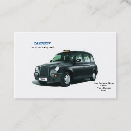 Taxi-Visitenkarten Visitenkarte (Vorderseite)
