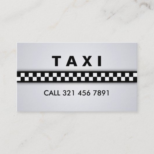 Taxi - Visitenkarten Visitenkarte (Vorderseite)