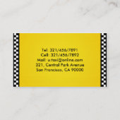 Taxi - Visitenkarten Visitenkarte (Rückseite)