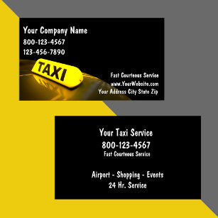 Taxi-Visitenkarten Visitenkarte