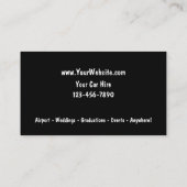 Taxi-Visitenkarten Visitenkarte (Rückseite)