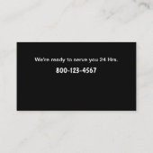 Taxi-Visitenkarten Visitenkarte (Rückseite)