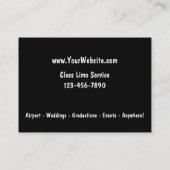 Taxi-Visitenkarten Visitenkarte (Rückseite)