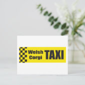 Taxi Welsh Corgi Postkarte (Stehend Vorderseite)