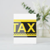 Taxi-Zeichen Postkarte (Stehend Vorderseite)