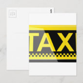 Taxi-Zeichen Postkarte (Vorne/Hinten)