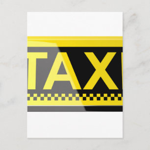 Taxi-Zeichen Postkarte