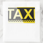 Taxi-Zeichen Rechteckiger Aufkleber (Tasche)