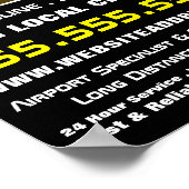 Taxibewerbung Poster (Ecke)