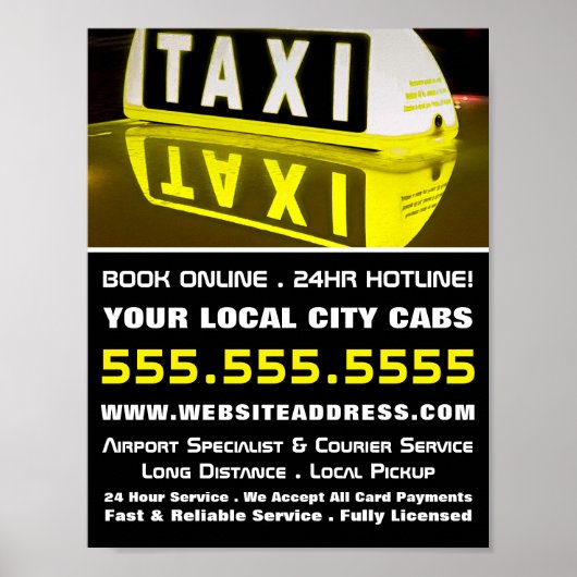 Taxibewerbung Poster (Vorne)