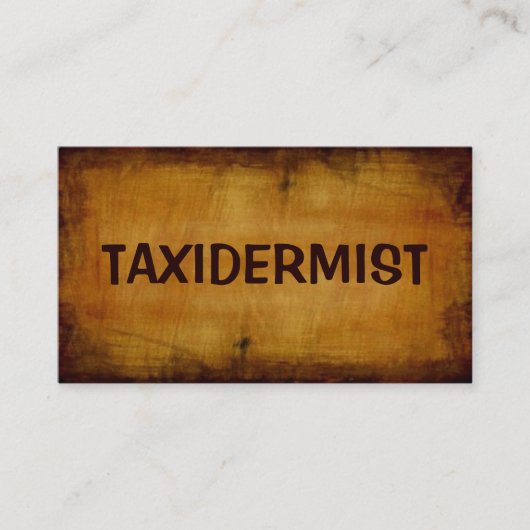 Taxidermist Antiquitätenkarte Visitenkarte (Vorderseite)