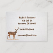 Taxidermist Großbuschenjäger mit Waffe Visitenkarte (Rückseite)