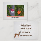 Taxidermist Großbuschenjäger mit Waffe Visitenkarte (Vorne/Hinten)