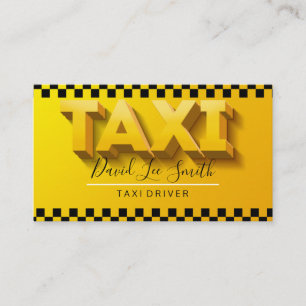 Taxifahrer / Führerdienst Visitenkarte