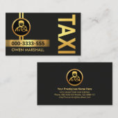 Taxifahrer für Gold Taxi Lines Visitenkarte (Vorne/Hinten)