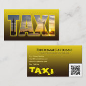 Taxifahrer gelbes Taxi mit Stadtrundgang Visitenkarte (Vorne/Hinten)