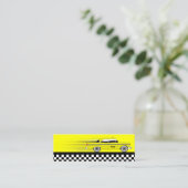 Taxifahrer Mini-Visitenkarte Mini Visitenkarte (Stehend Vorderseite)