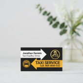 Taxifahrer mit Pfeiltasten Visitenkarte (Stehend Vorderseite)