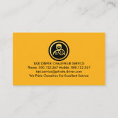 Taxifahrer mit Pfeiltasten Visitenkarte (Rückseite)