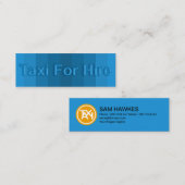 Taxifahrer mit transparentem Glas Mini Visitenkarte (Vorne/Hinten)