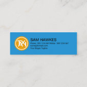 Taxifahrer mit transparentem Glas Mini Visitenkarte (Rückseite)