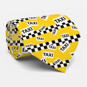 Taxifahrer New York Yellow Cab Checkerboard Fun Krawatte (Gerollt)