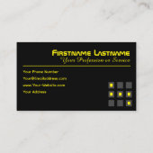 Taxifahrer oder Autofahrer Visitenkarte (Rückseite)