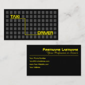 Taxifahrer oder Autofahrer Visitenkarte (Vorne/Hinten)