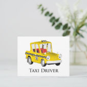 Taxifahrer Postkarte (Stehend Vorderseite)