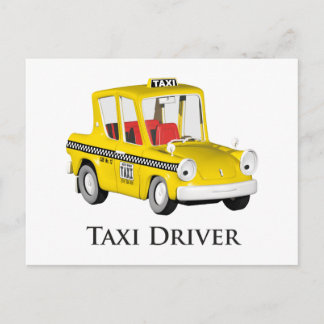 Taxifahrer Postkarte
