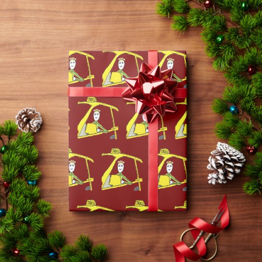 Taxifahrer Stickman Geschenkpapier (Feiertagsgeschenk)