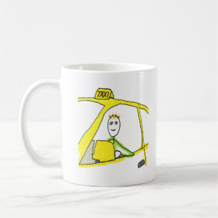 Taxifahrer Stickman Kaffeetasse