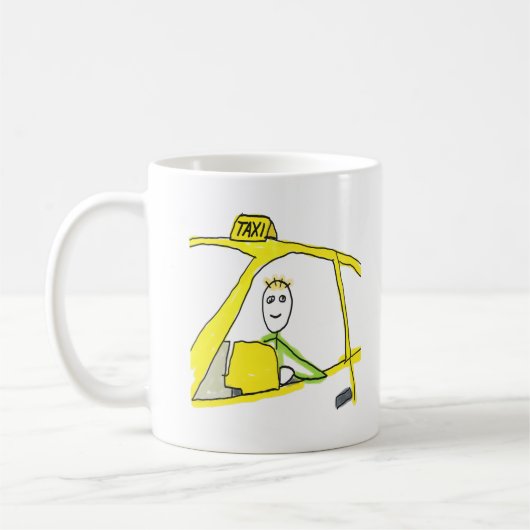 Taxifahrer Stickman Kaffeetasse (Links)