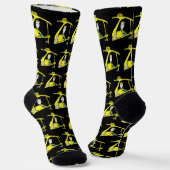 Taxifahrer Stickman Socken (Gewinkelt)