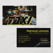 Taxifahrer - Straßenbeleuchtung nachts Visitenkarte (Vorne/Hinten)