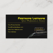 Taxifahrer - Straßenbeleuchtung nachts Visitenkarte (Rückseite)