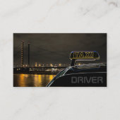 Taxifahrer - Straßenbeleuchtung nachts Visitenkarte (Vorderseite)
