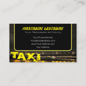 Taxifahrer Taxifahrer Gelbes Taxi Neuralampen Visitenkarte (Rückseite)