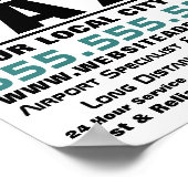 Taxifahrer, Taxifahrer-Kab-Werbung Poster (Ecke)