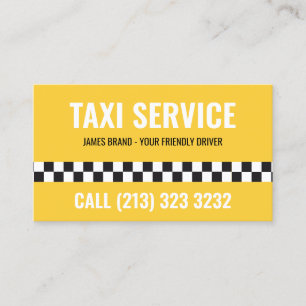Taxifahrerkasten Schwarzweiß-Muster Visitenkarte