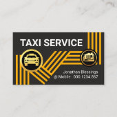 Taxifahrt auf der gelben Taxiroute Visitenkarte (Vorderseite)