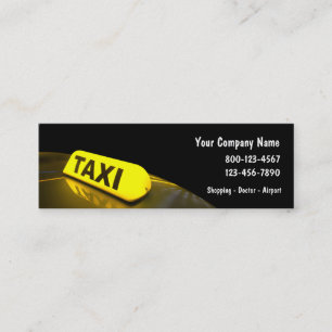 Taxigeschäft Visitenkarten Mini Visitenkarte